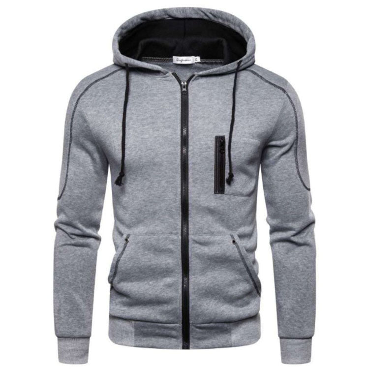 Zip-Front Hooded Fleece Sweatshirt