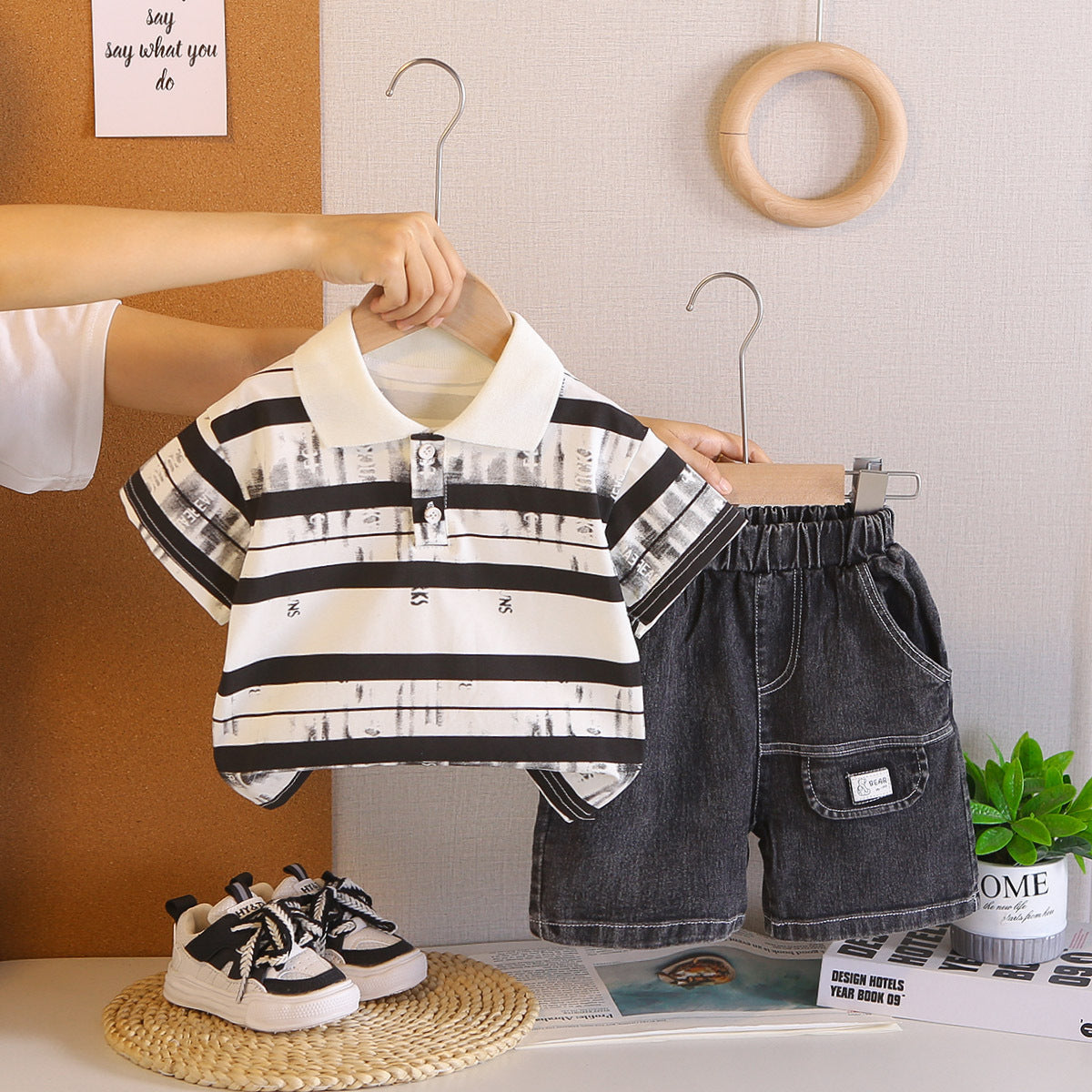 Children's casual baby boy summer outfit