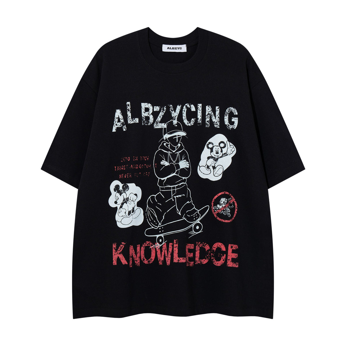 Skateboarding boy printed short sleeved shirt