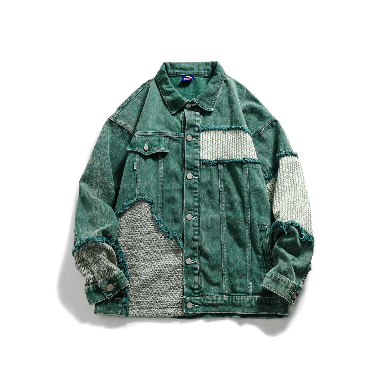 Unique Design Patchwork Denim Jacket for Men