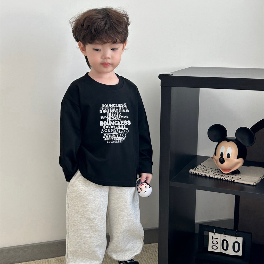 Children's Boy Pure Long Sleeve T-Shirt