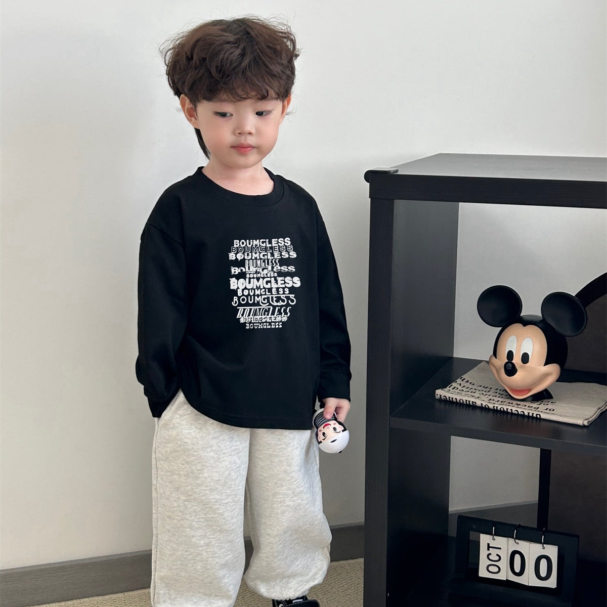 Children's Boy Pure Long Sleeve T-Shirt