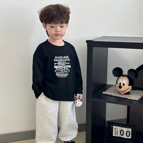 Children's Boy Pure Long Sleeve T-Shirt
