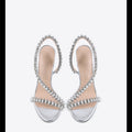 High Heeled Sandals, Womens Shoes, Fish Mouth Beaded Slim Heels, Womens Shoes, High Heels
