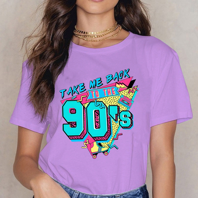 Fun Letter Print Crew Neck Sweatshirt for Women