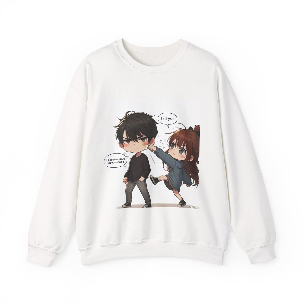 Crewneck Sweatshirt — Cute Cartoon 'Gimme 5 You Stupid Lad' Graphic