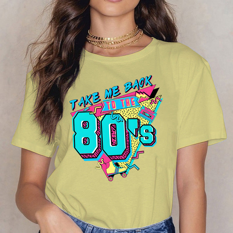 Fun Letter Print Crew Neck Sweatshirt for Women