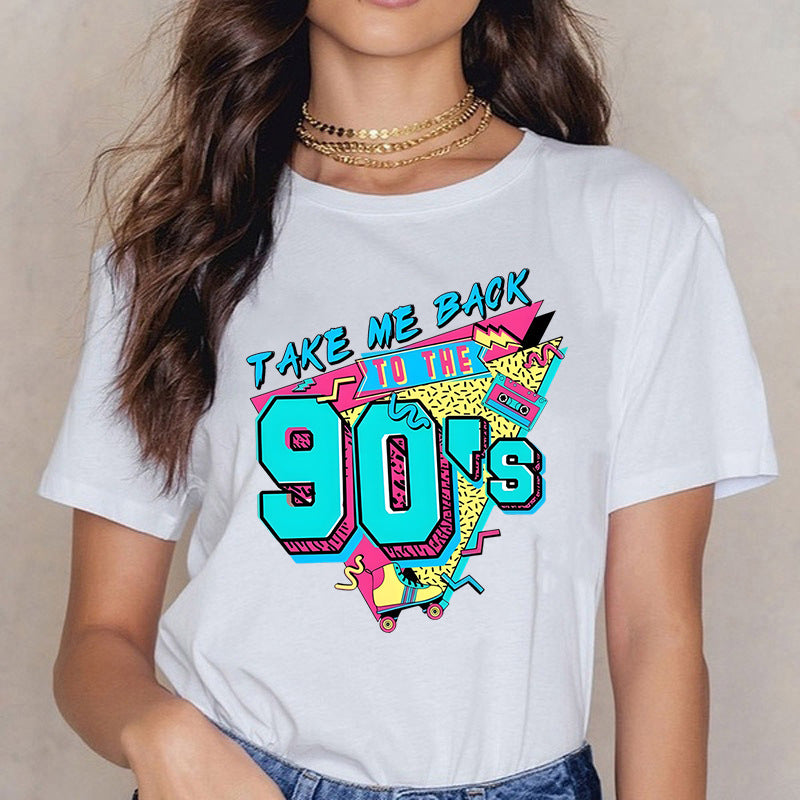 Fun Letter Print Crew Neck Sweatshirt for Women