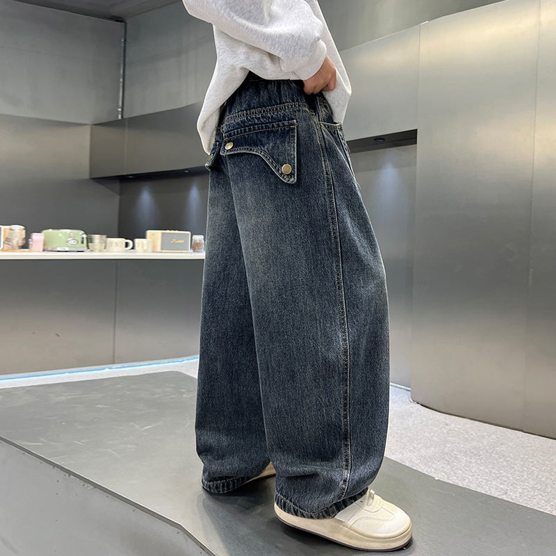 Boy Casual Straight Leg Jeans Pants