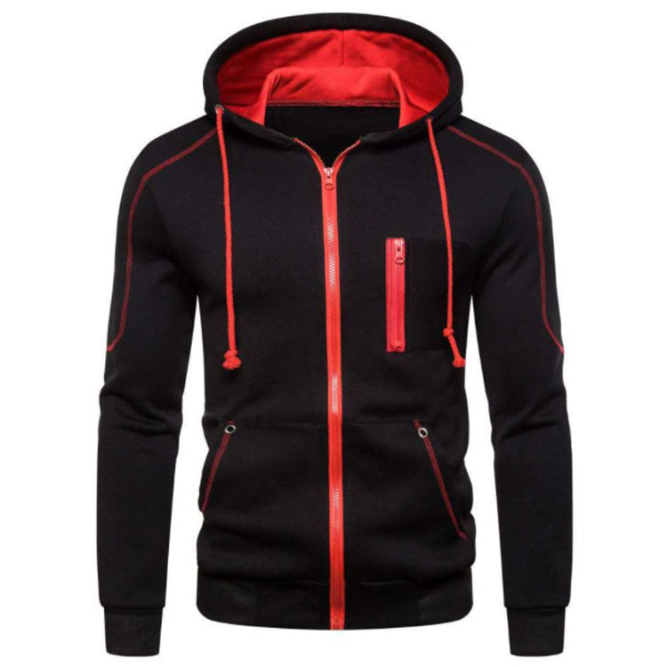 Zip-Front Hooded Fleece Sweatshirt