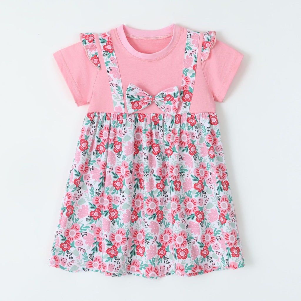 Girls' Dress Cartoon Bow Kids Dress Princess Dress