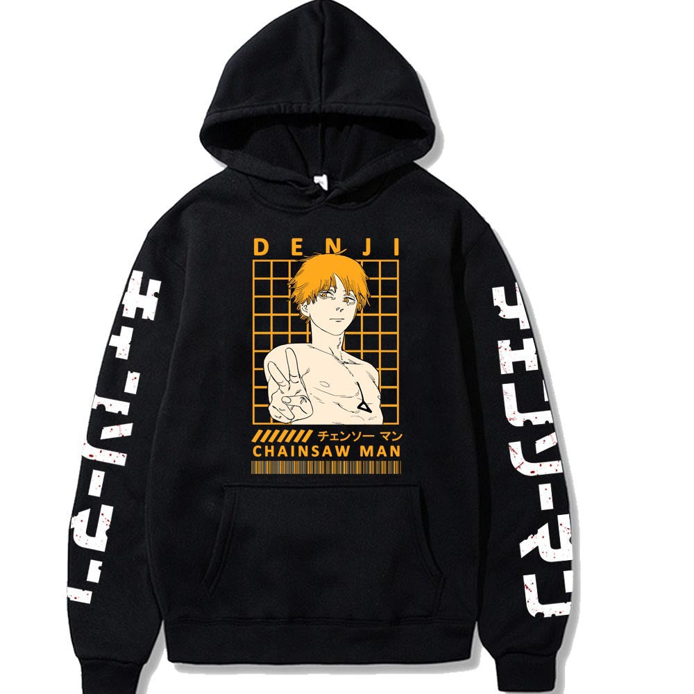 Chainsaw Man Denji Printed Hooded Sweatshirt