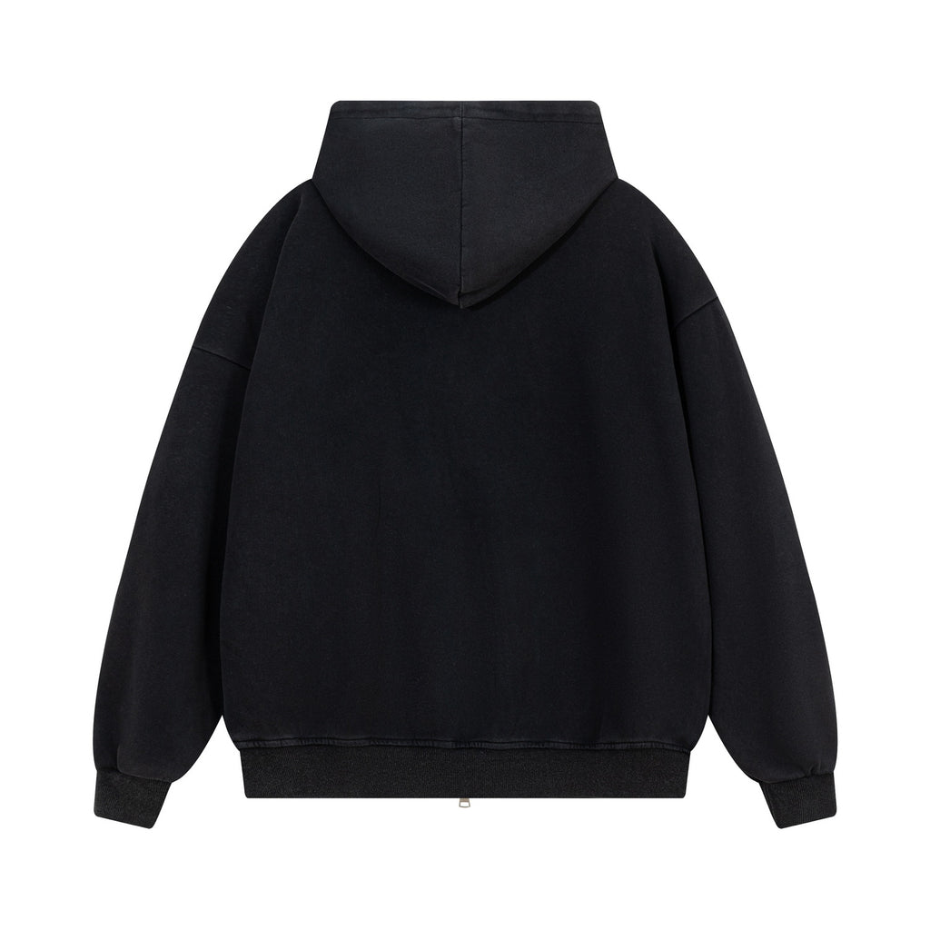 Men's Nine Grid Art Print Zip-Up Hoodie