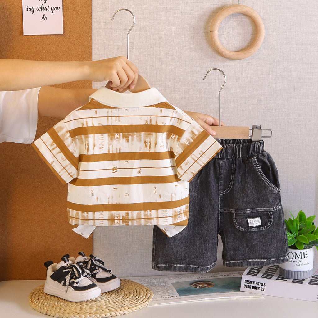 Children's casual baby boy summer outfit