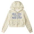 Women’s Floral Cropped Zip Hoodie