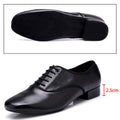 Large Size Men's Salsa Latin Ballroom Dancing Shoes Closed Toes Men Tango Jazz Shoes Cowhide Black Boy Male Dance Sneakers 38-49
