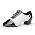 Men's Professional Dancing Shoe Indoor Modern Tango Ballroom Latin Black White Man Dance Shoes