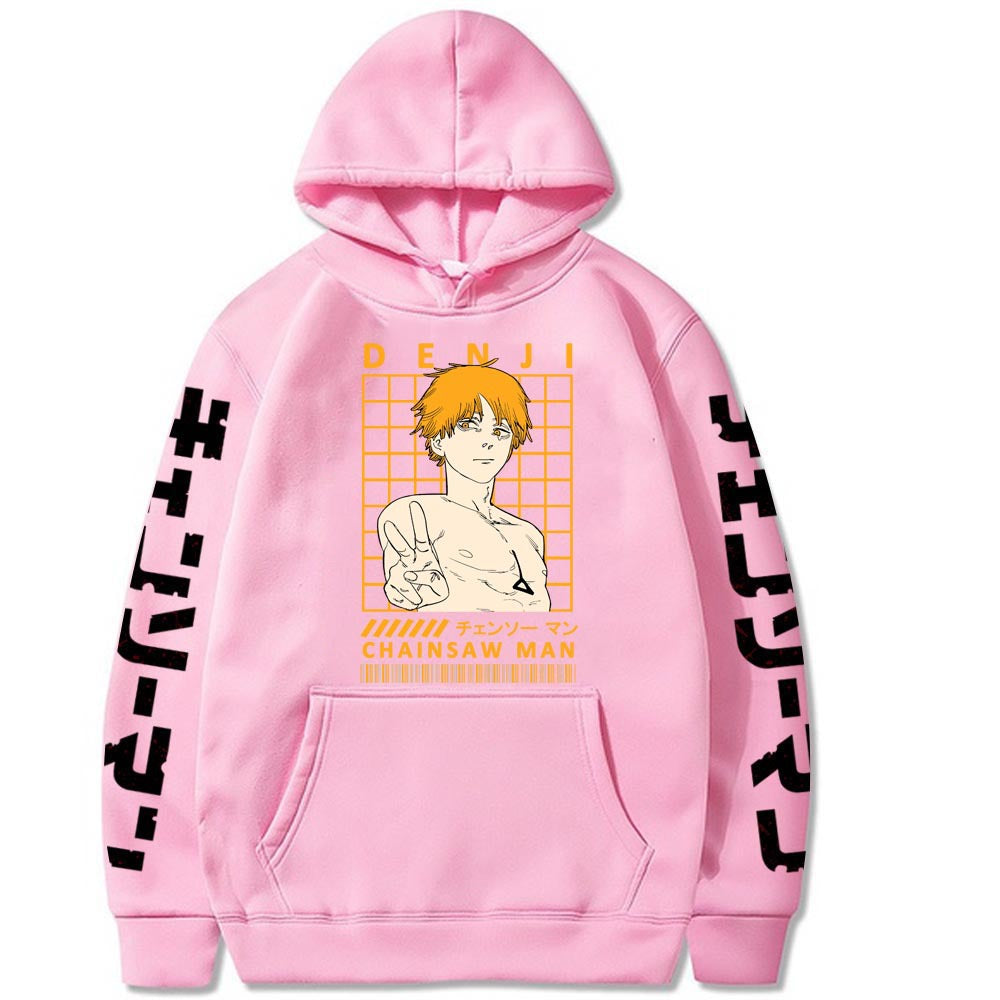 Chainsaw Man Denji Printed Hooded Sweatshirt