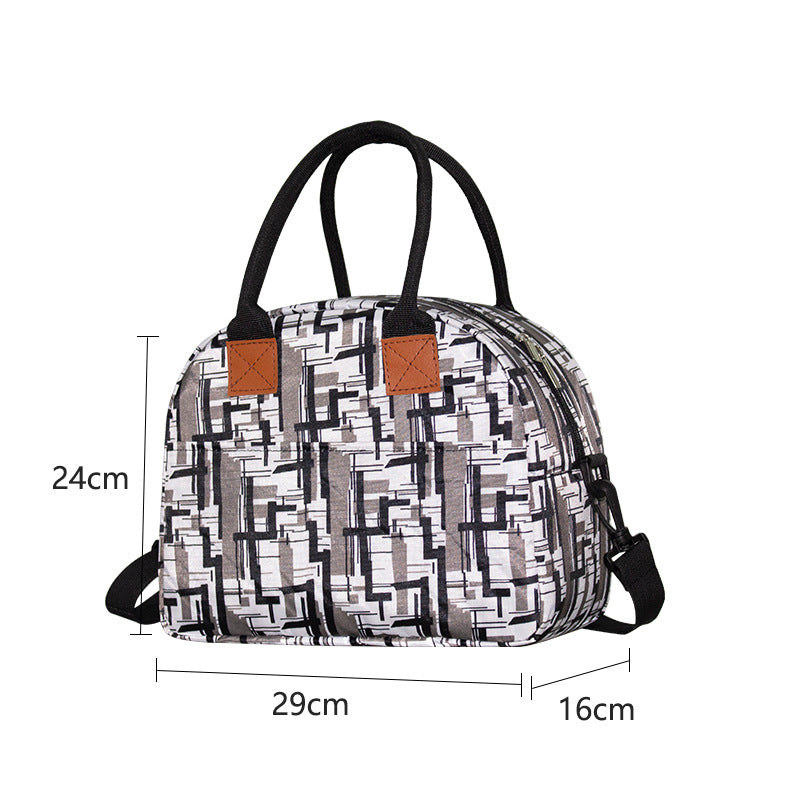 New Thermal Insulation Bag Large Oxford Cloth Bento Bag Outdoor Womens Portable Thermal Insulation Bag