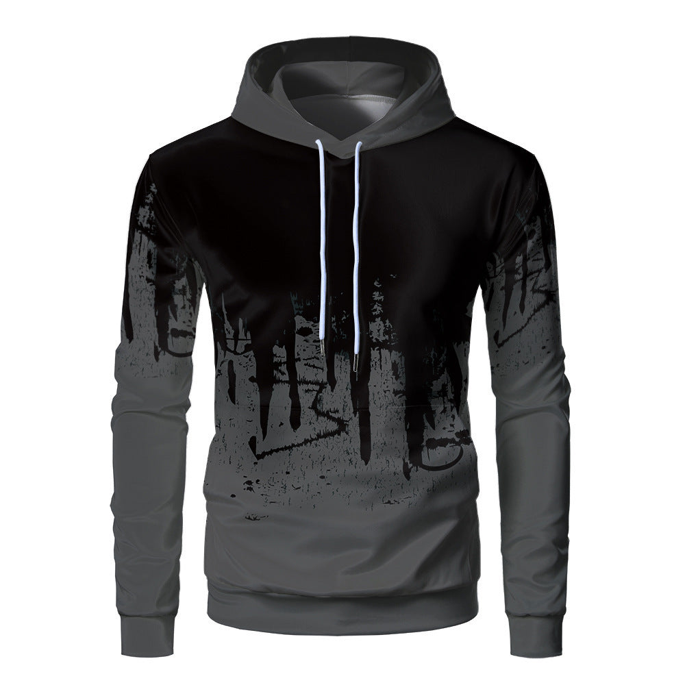 Men's Hooded Sweatshirt Half-Zip Multi-Pocket Drawstring Casual Sports Pullover
