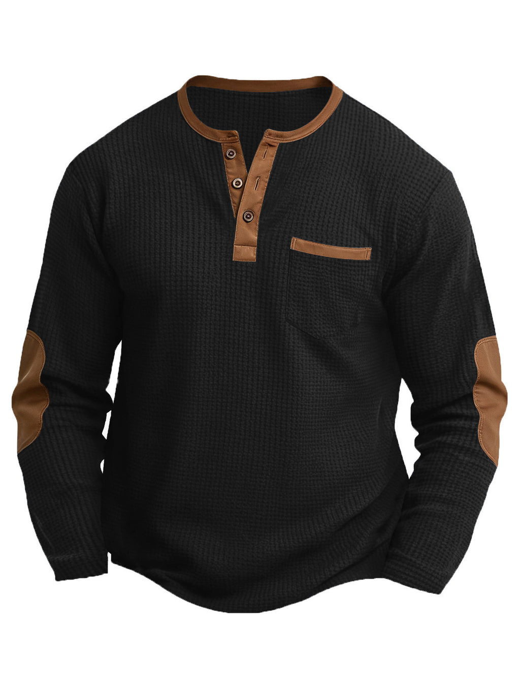 Layered-Look Long Sleeve Polo Top