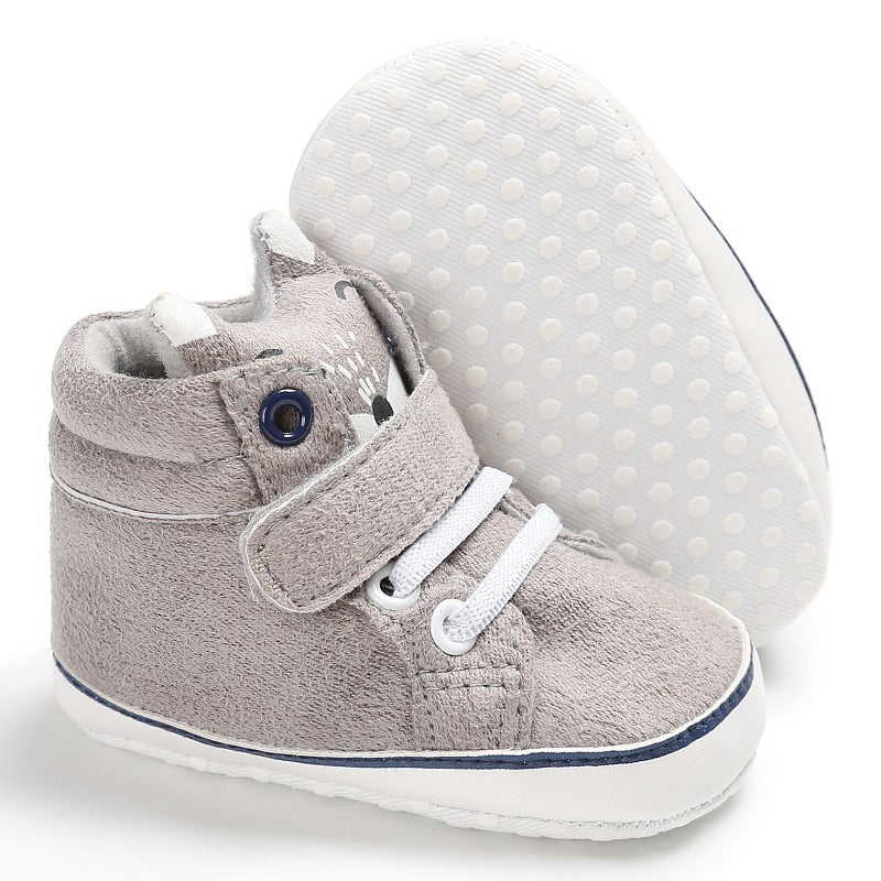 Baby Autumn Shoes Kid Boy Girl Fox Head Lace Cotton Cloth First Walker Anti-slip Soft Sole Toddler Sneaker 1 Pair