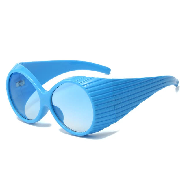 Vintage Oval Oversized Women Sunglasses Fashion Brand Designer Gradient Shades  Men Punk Trending Sun Glasses