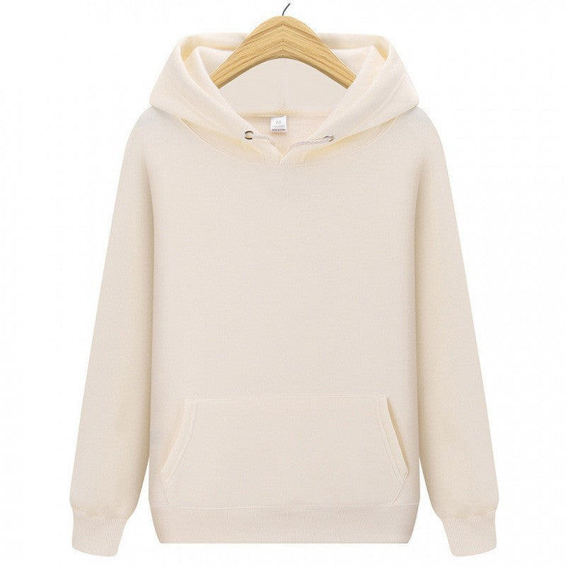 Solid Color Casual Athletic Pullover Hoodie Unisex Sweatshirt Jacket