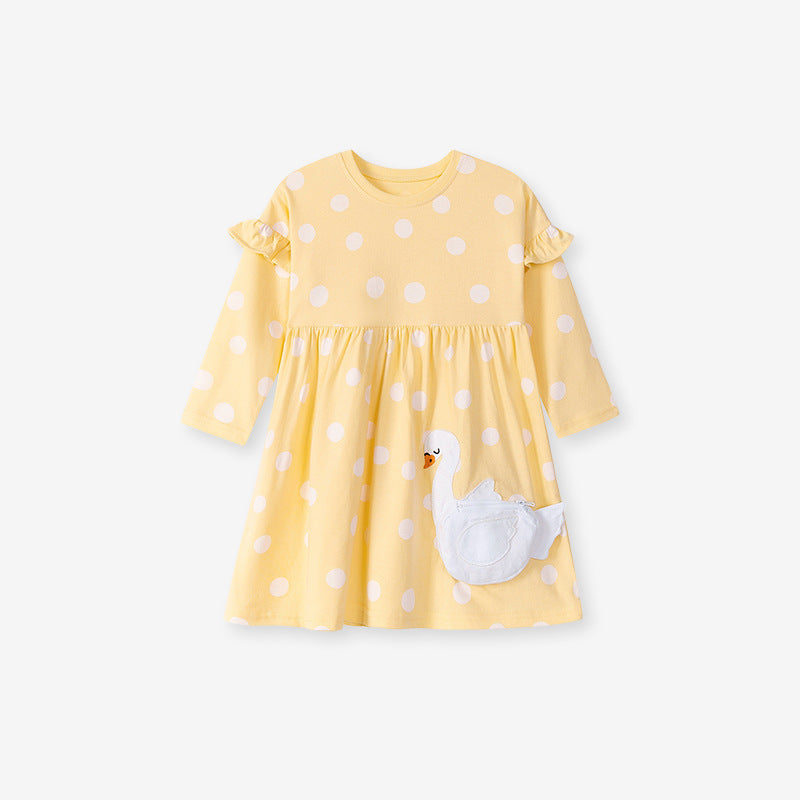 Children's Dress Cartoon Autumn Girls' Dress Cotton Kids Dress