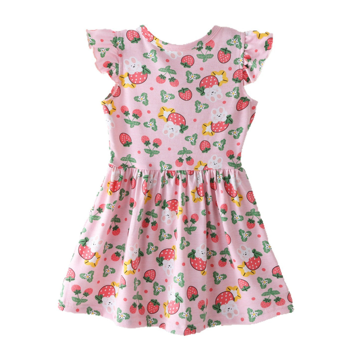Style Girls' Dress Cartoon Ruffle Sleeve Dress Princess Dress