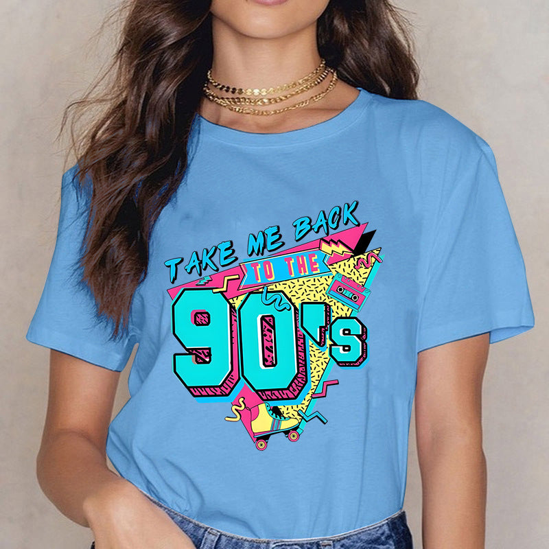 Fun Letter Print Crew Neck Sweatshirt for Women