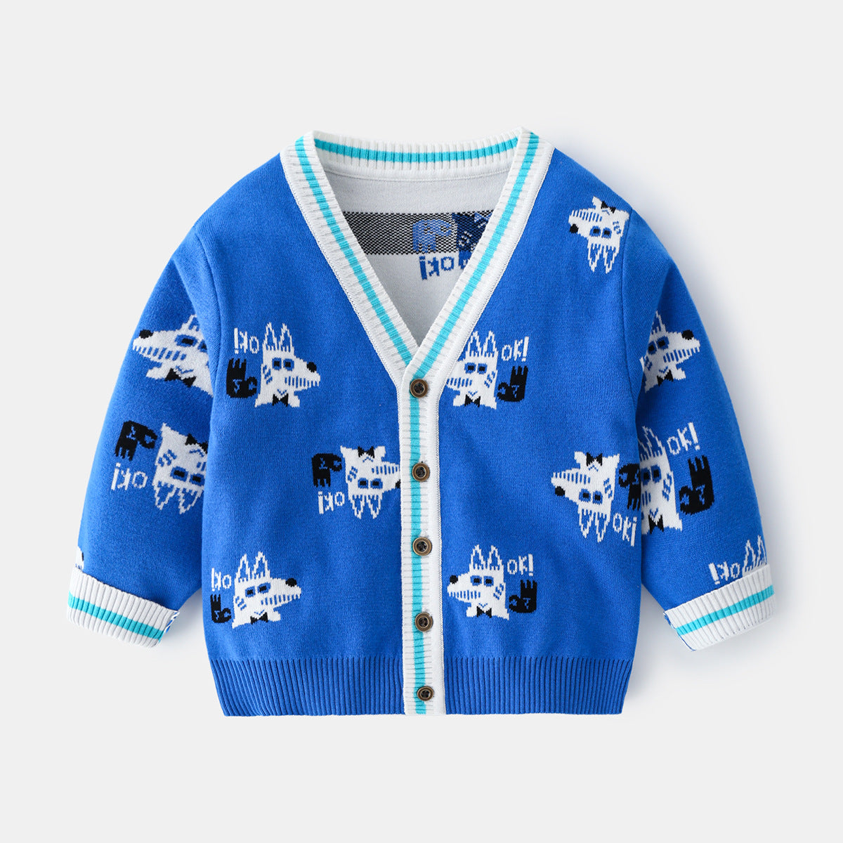 Boy Knit Cardigan Sweater Coat Children's Clothing Baby Toddler Boy Wholesale