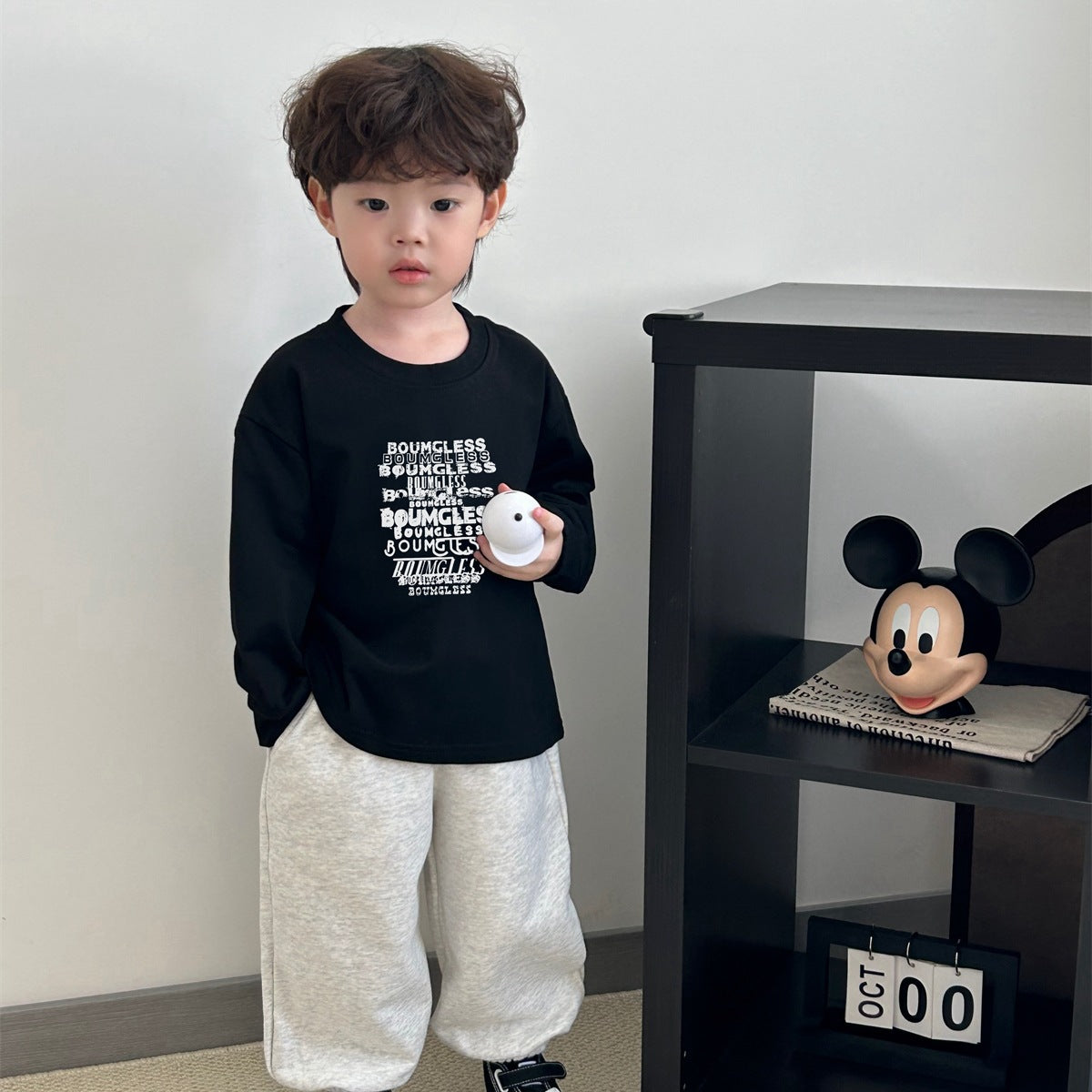 Children's Boy Pure Long Sleeve T-Shirt