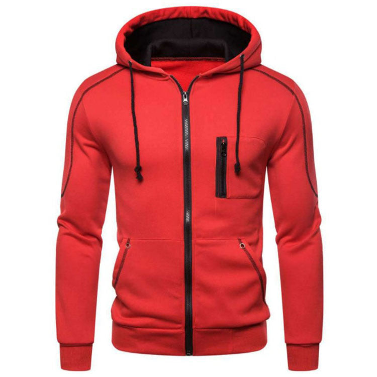 Zip-Front Hooded Fleece Sweatshirt