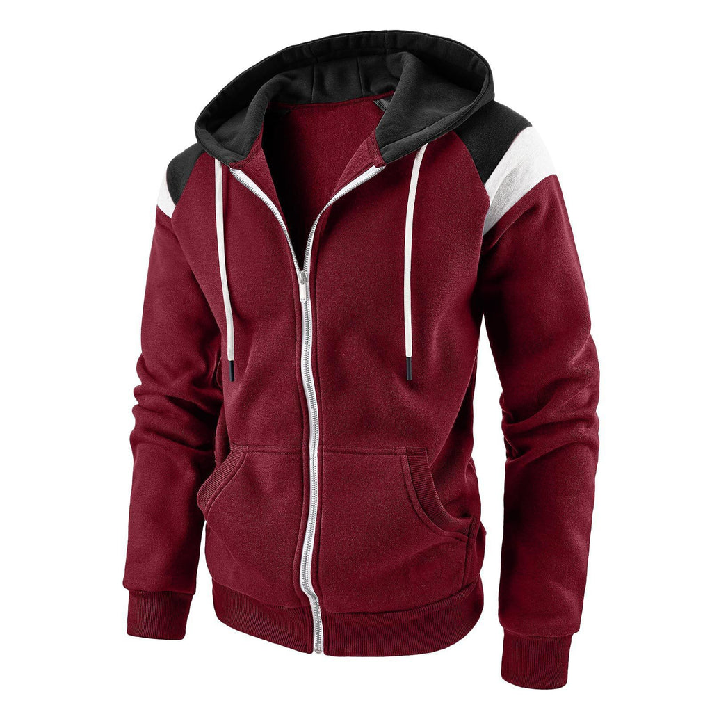 Colour Block Hooded Sweatshirt