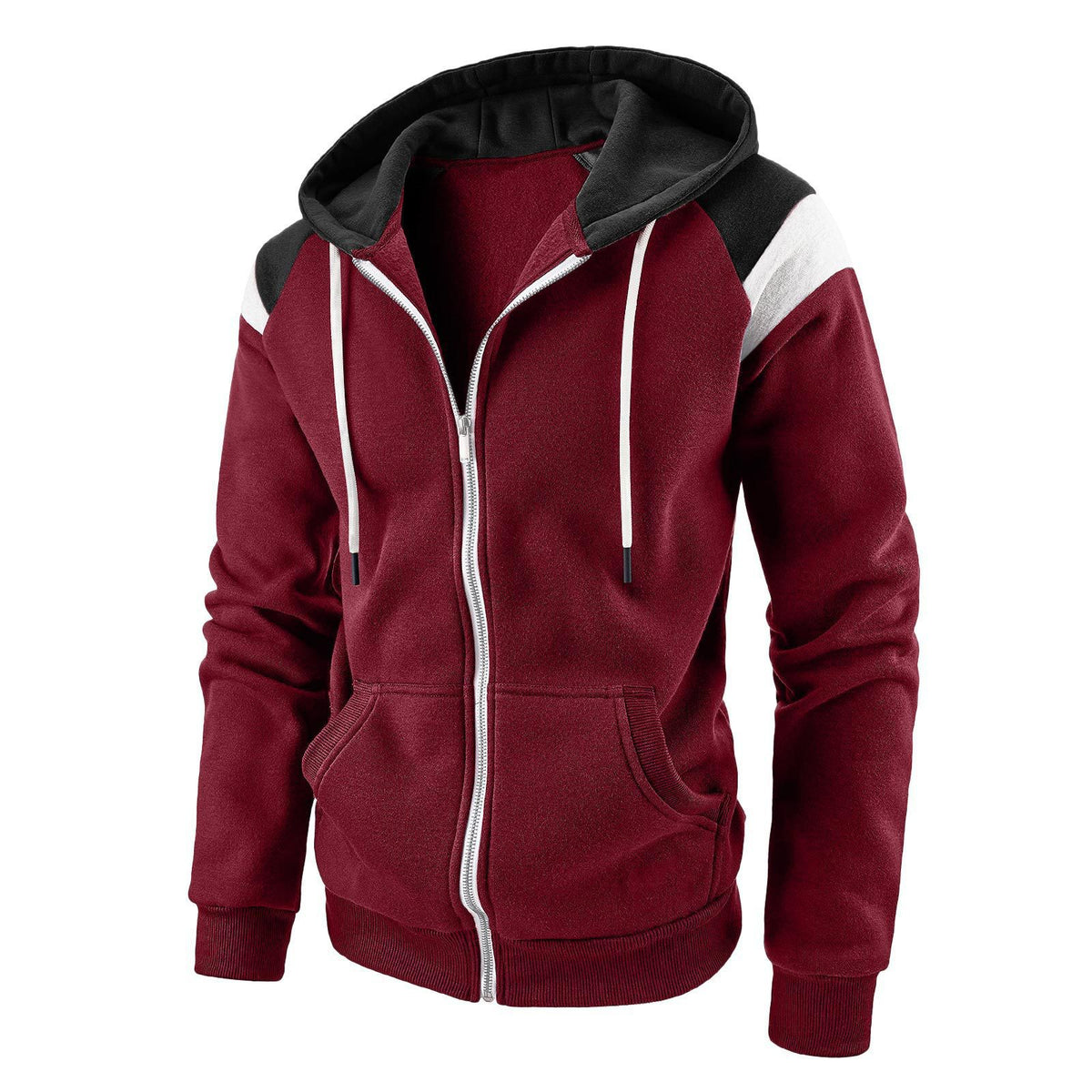 Colour Block Hooded Sweatshirt