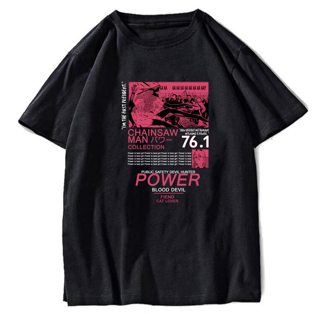 Chainsaw Man Power Short Sleeve Loose