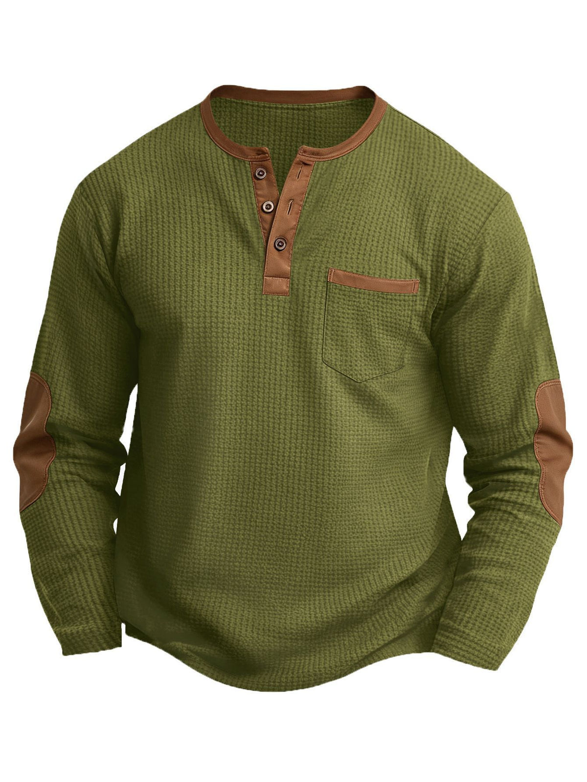 Layered-Look Long Sleeve Polo Top