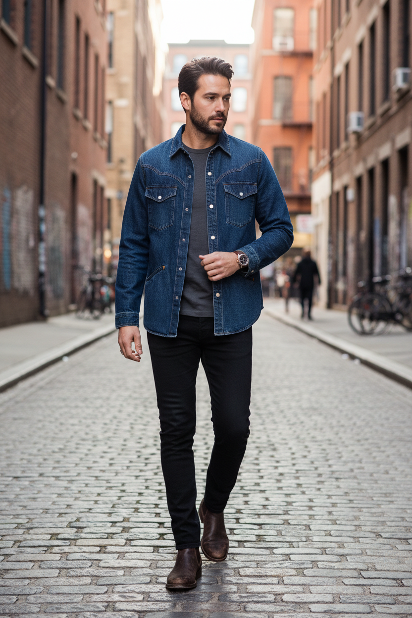 Deconstructed splicing loose collar jacket
