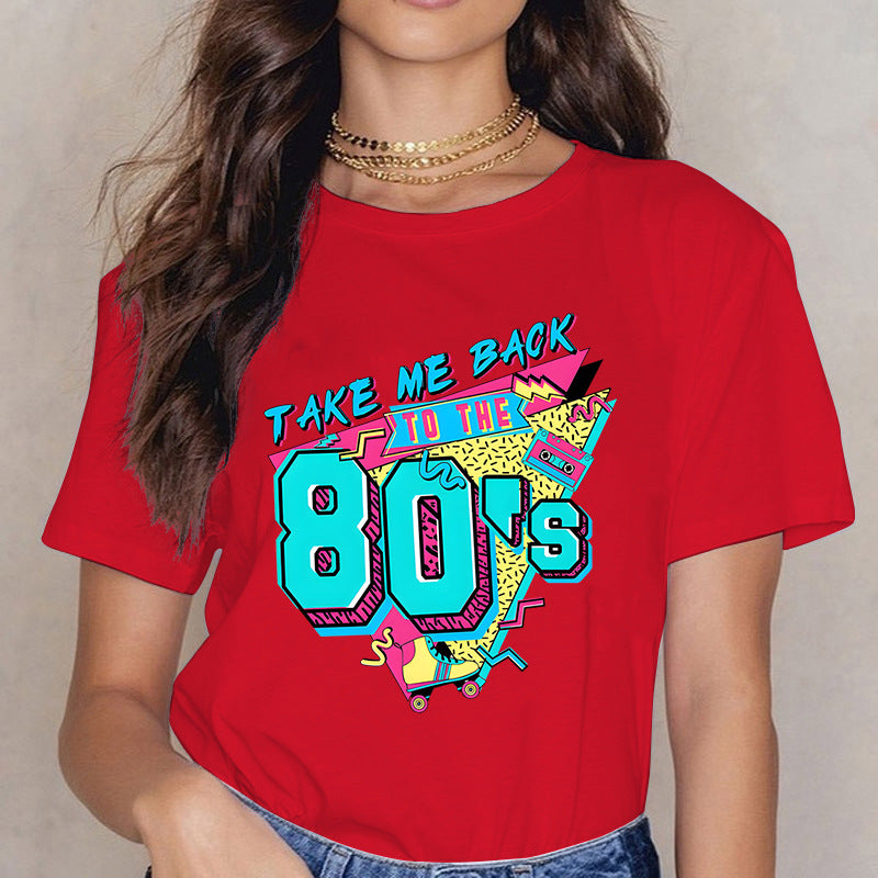 Fun Letter Print Crew Neck Sweatshirt for Women