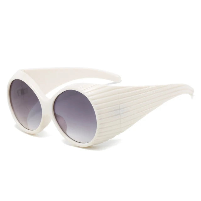 Vintage Oval Oversized Women Sunglasses Fashion Brand Designer Gradient Shades  Men Punk Trending Sun Glasses