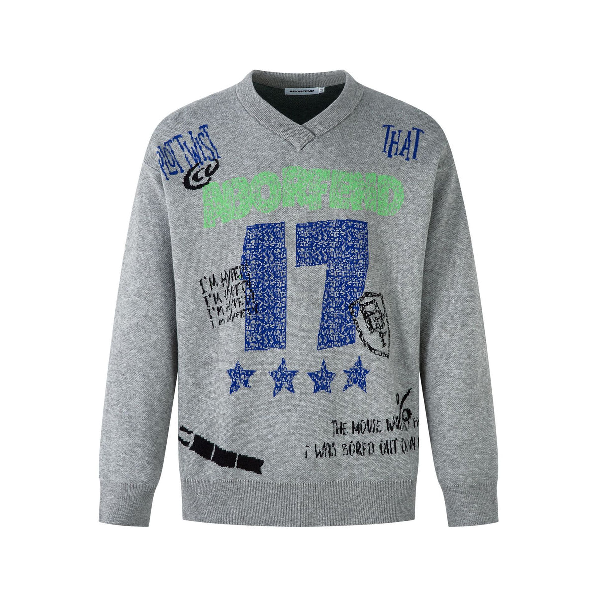 Modish  Retro Jacquard Crew Neck Sweater