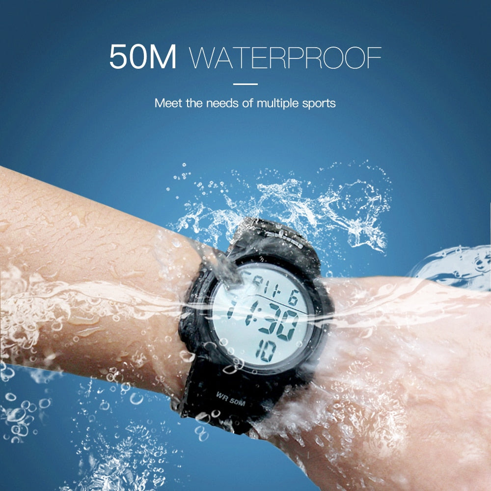 SKMEI 1068  Men Sports Watches Chronos Countdown Men's Watch Waterproof LED Digital Watch Man Electronic Clock Relogio Masculino 1068