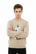Sheep patch embroidery design sweater