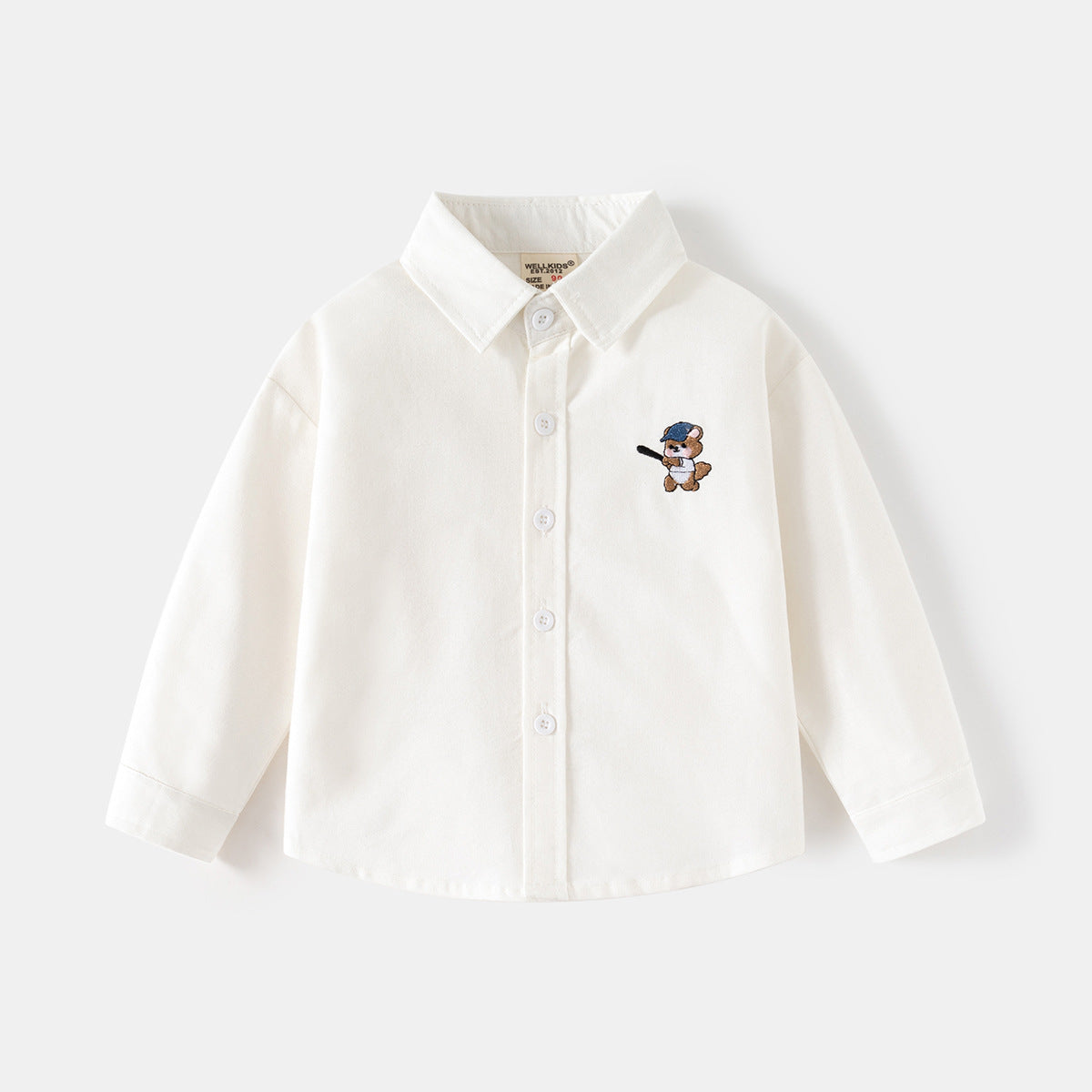 Long Sleeve Shirt Boy Oxford Thin Jacket Casual Embroidered Dress Shirt Trendy Wholesale