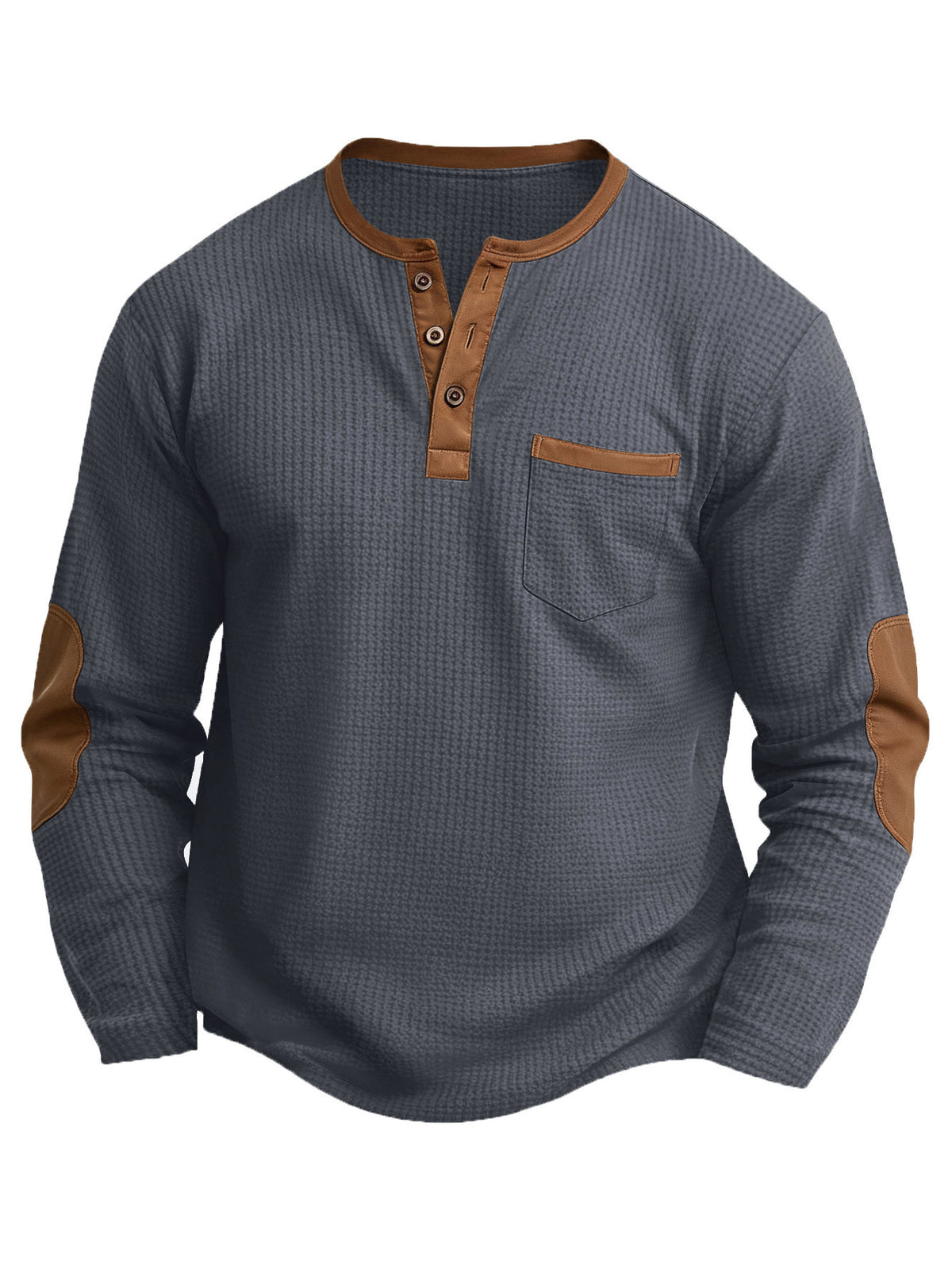 Layered-Look Long Sleeve Polo Top