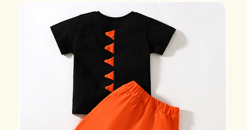 Summer European and American children short sleeved knitted cotton boy set