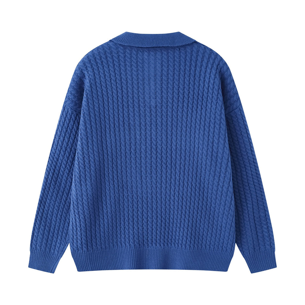 Half Zip Cable Knit Sweater