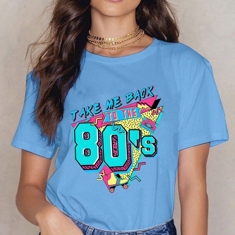Fun Letter Print Crew Neck Sweatshirt for Women