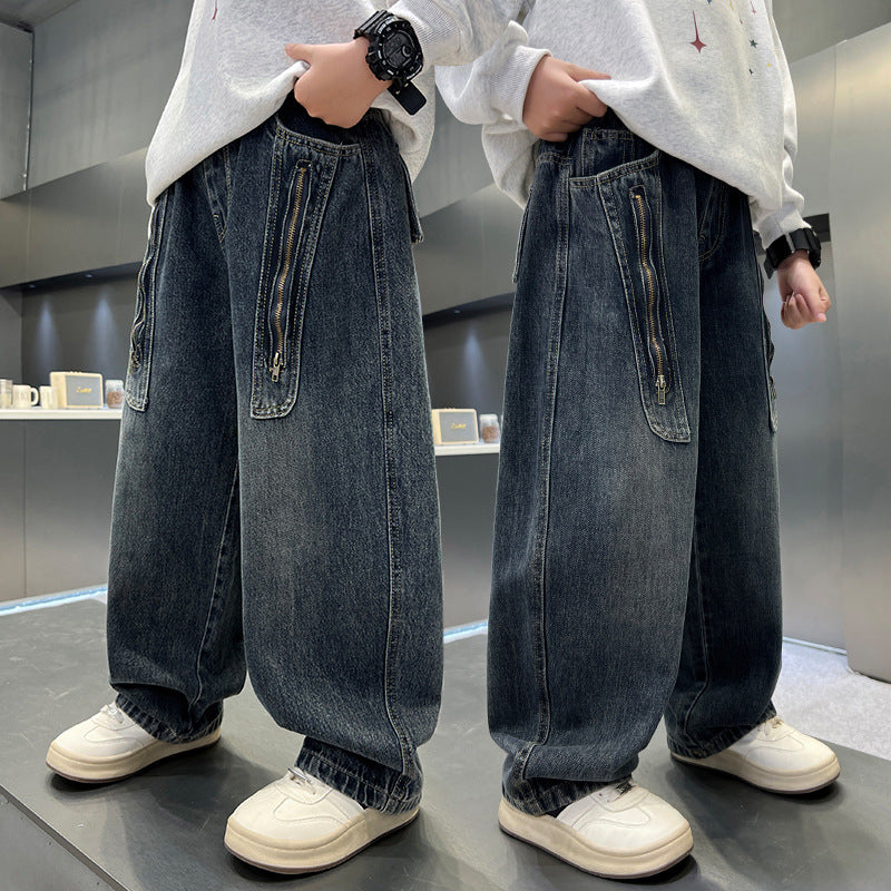 Boy Casual Straight Leg Jeans Pants